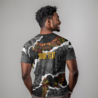 Juneteenth Freedom Day Personalized Grunge Ethnic Motif T shirt Black History