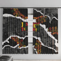 Juneteenth Freedom Day Grunge Ethnic Motif Window Curtain Black History