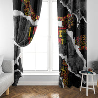 Juneteenth Freedom Day Grunge Ethnic Motif Window Curtain Black History