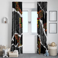Juneteenth Freedom Day Grunge Ethnic Motif Window Curtain Black History