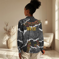Juneteenth Freedom Day Personalized Grunge Ethnic Motif Women Casual Shirt Black History