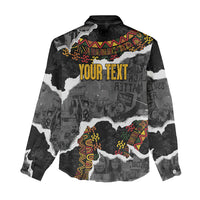 Juneteenth Freedom Day Personalized Grunge Ethnic Motif Women Casual Shirt Black History