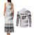 Personalised Fiji Rugby Couples Matching Tank Maxi Dress and Long Sleeve Button Shirts Kaiviti WC 2023 Jersey Replica - White LT7 - Wonder Print Shop