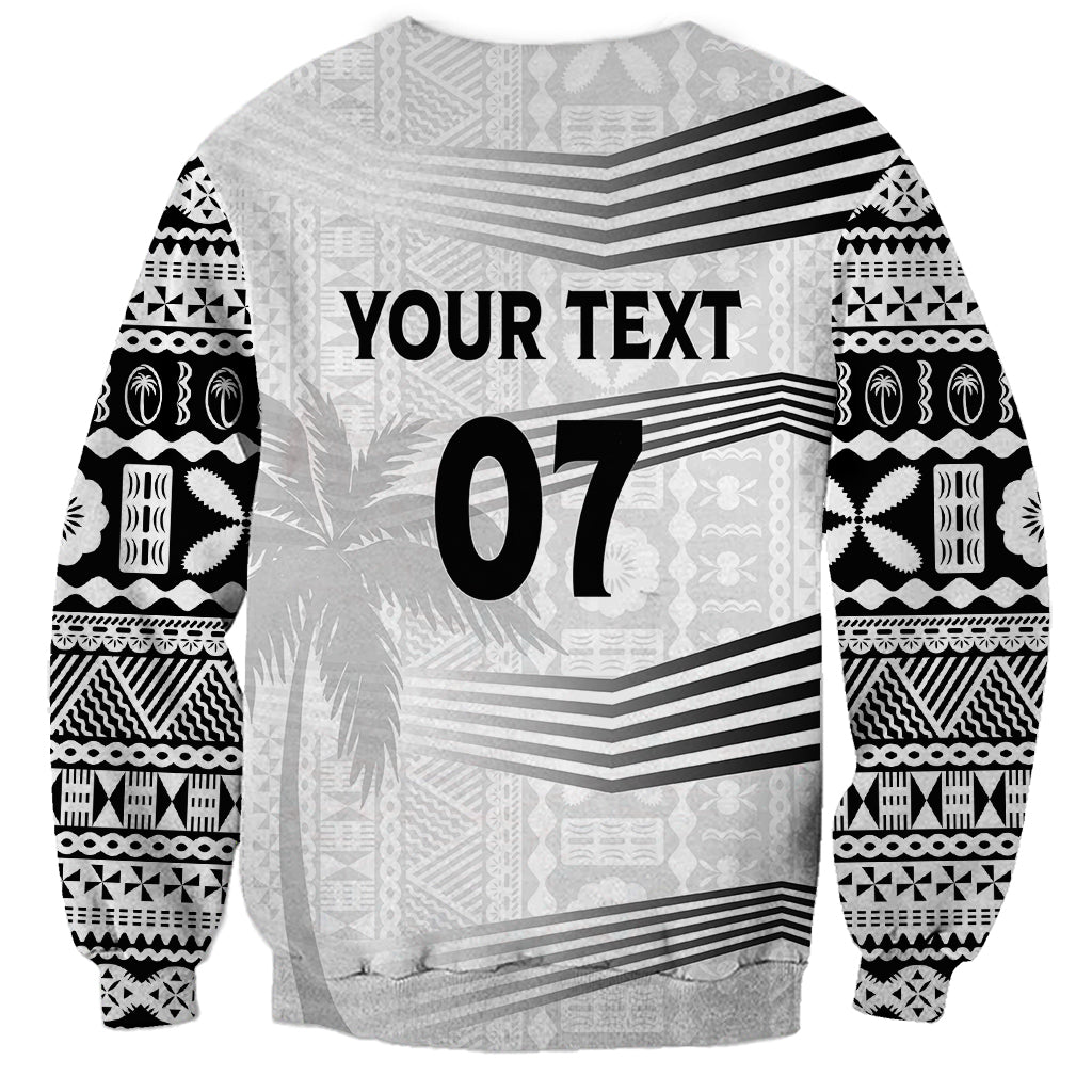 Personalised Fiji Rugby Sweatshirt Kaiviti WC 2023 Jersey Replica - White - Wonder Print Shop