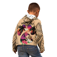 Personalised Polynesian Kid Hoodie Dog Lover With Beagle - Sunset At The Beach - Wonder Print Shop