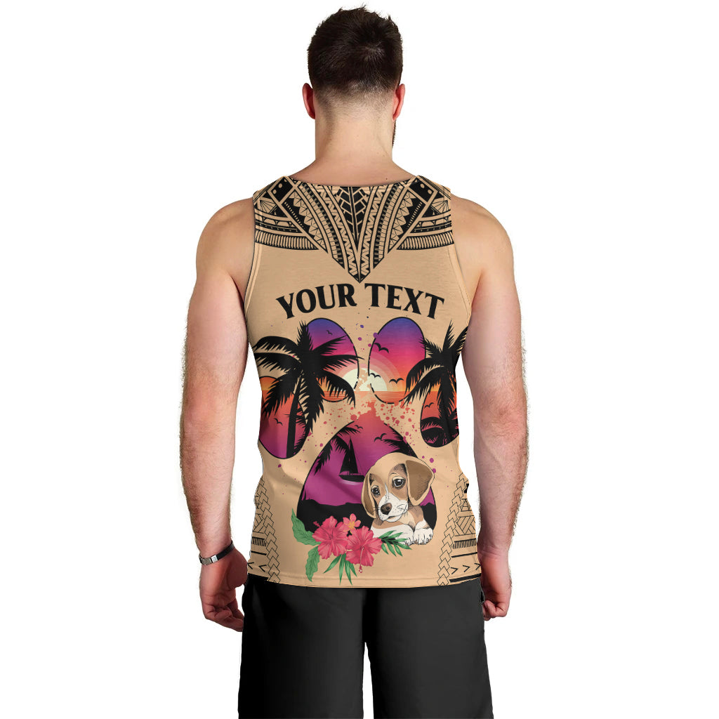 personalised-polynesian-men-tank-top-dog-lover-with-beagle-sunset-at-the-beach
