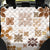 Vintage Hawaii Back Car Seat Cover Hawaiian Quilt Kapa Mismatch Beige LT7 - Wonder Print Shop