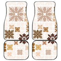 Vintage Hawaii Car Mats Hawaiian Quilt Kapa Mismatch Beige LT7 - Wonder Print Shop