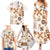 Vintage Hawaii Family Matching Summer Maxi Dress and Hawaiian Shirt Hawaiian Quilt Kapa Mismatch Beige - Wonder Print Shop