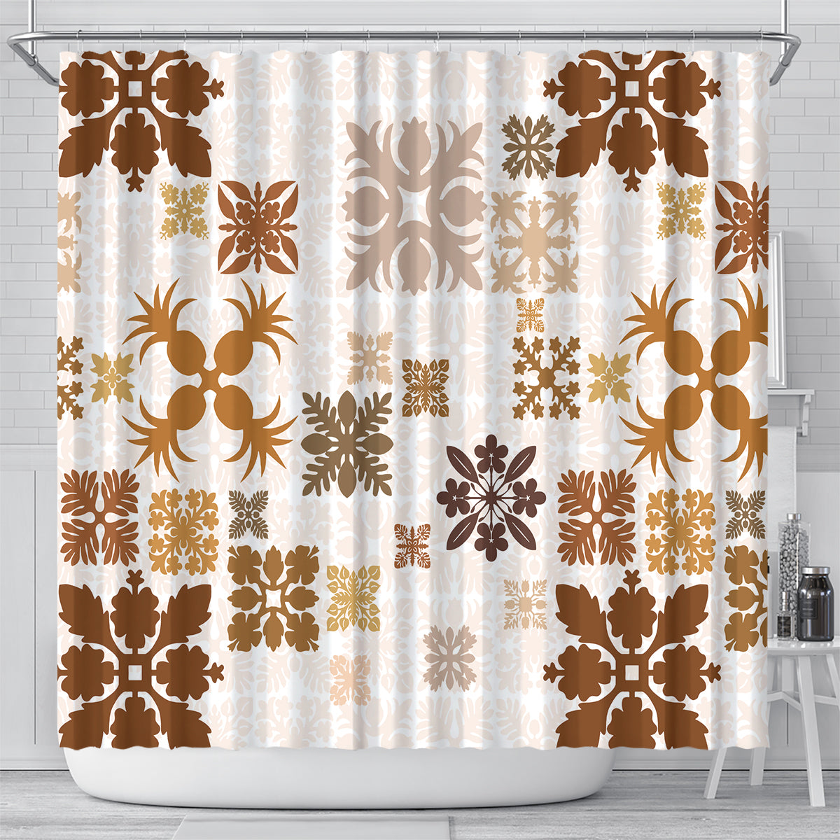 vintage-hawaii-shower-curtain-hawaiian-quilt-kapa-mismatch-beige