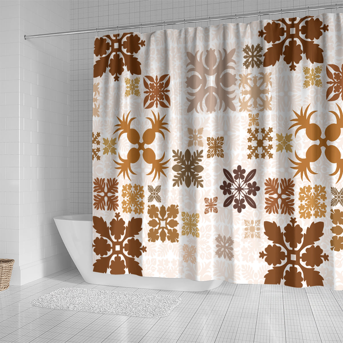 vintage-hawaii-shower-curtain-hawaiian-quilt-kapa-mismatch-beige