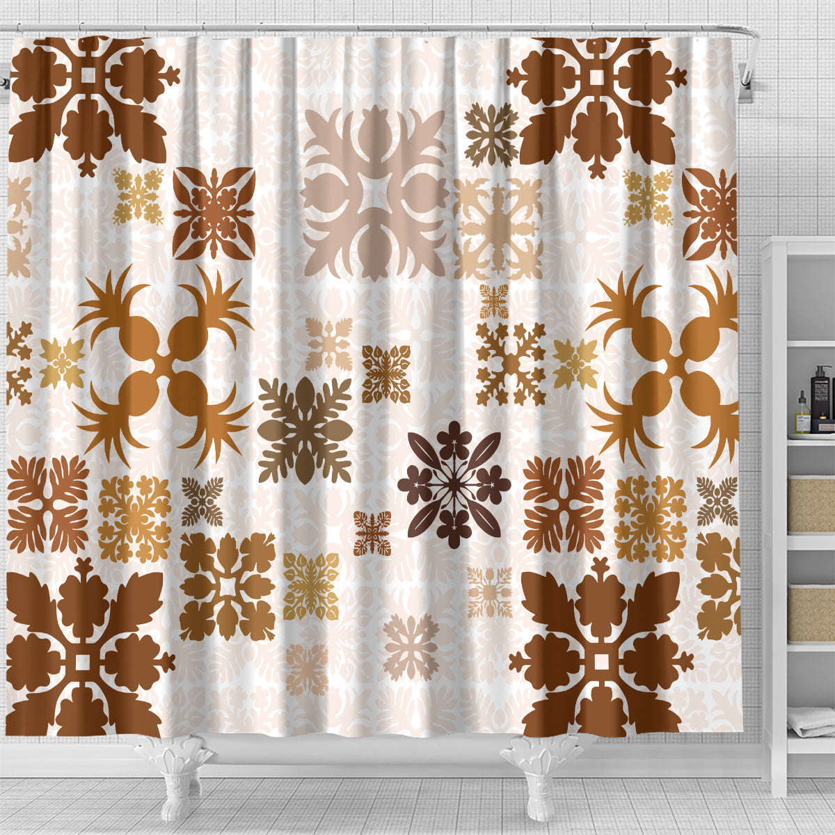 vintage-hawaii-shower-curtain-hawaiian-quilt-kapa-mismatch-beige