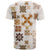 Vintage Hawaii T Shirt Hawaiian Quilt Kapa Mismatch Beige - Wonder Print Shop
