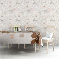 Vintage Hawaii Tablecloth Hawaiian Quilt Kapa Mismatch Beige - Wonder Print Shop