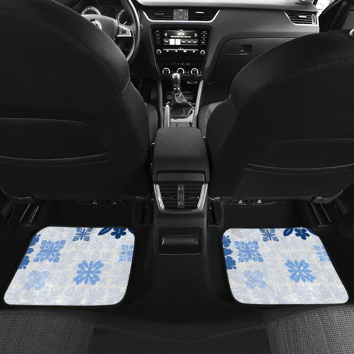 Vintage Hawaii Car Mats Hawaiian Quilt Kapa Mismatch Blue LT7 - Wonder Print Shop