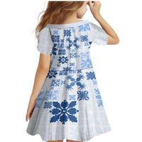 Vintage Hawaii Family Matching Mermaid Dress and Hawaiian Shirt Hawaiian Quilt Kapa Mismatch Blue LT7 - Wonder Print Shop