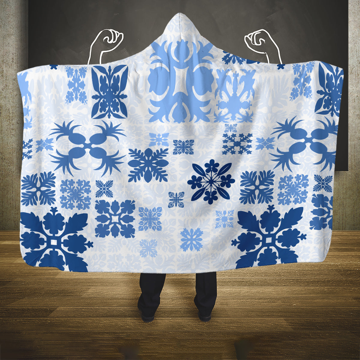 vintage-hawaii-hooded-blanket-hawaiian-quilt-kapa-mismatch-blue