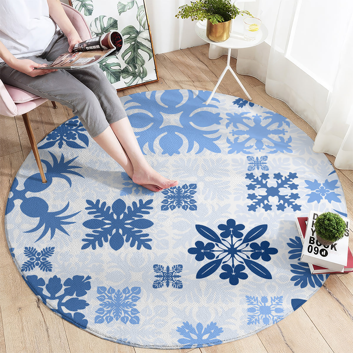 vintage-hawaii-round-carpet-hawaiian-quilt-kapa-mismatch-blue