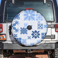 Vintage Hawaii Spare Tire Cover Hawaiian Quilt Kapa Mismatch Blue - Wonder Print Shop
