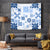 Vintage Hawaii Tapestry Hawaiian Quilt Kapa Mismatch Blue - Wonder Print Shop