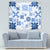 Vintage Hawaii Tapestry Hawaiian Quilt Kapa Mismatch Blue - Wonder Print Shop