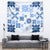 Vintage Hawaii Tapestry Hawaiian Quilt Kapa Mismatch Blue - Wonder Print Shop