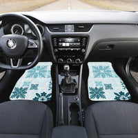 Vintage Hawaii Car Mats Hawaiian Quilt Kapa Mismatch Teal LT7 - Wonder Print Shop