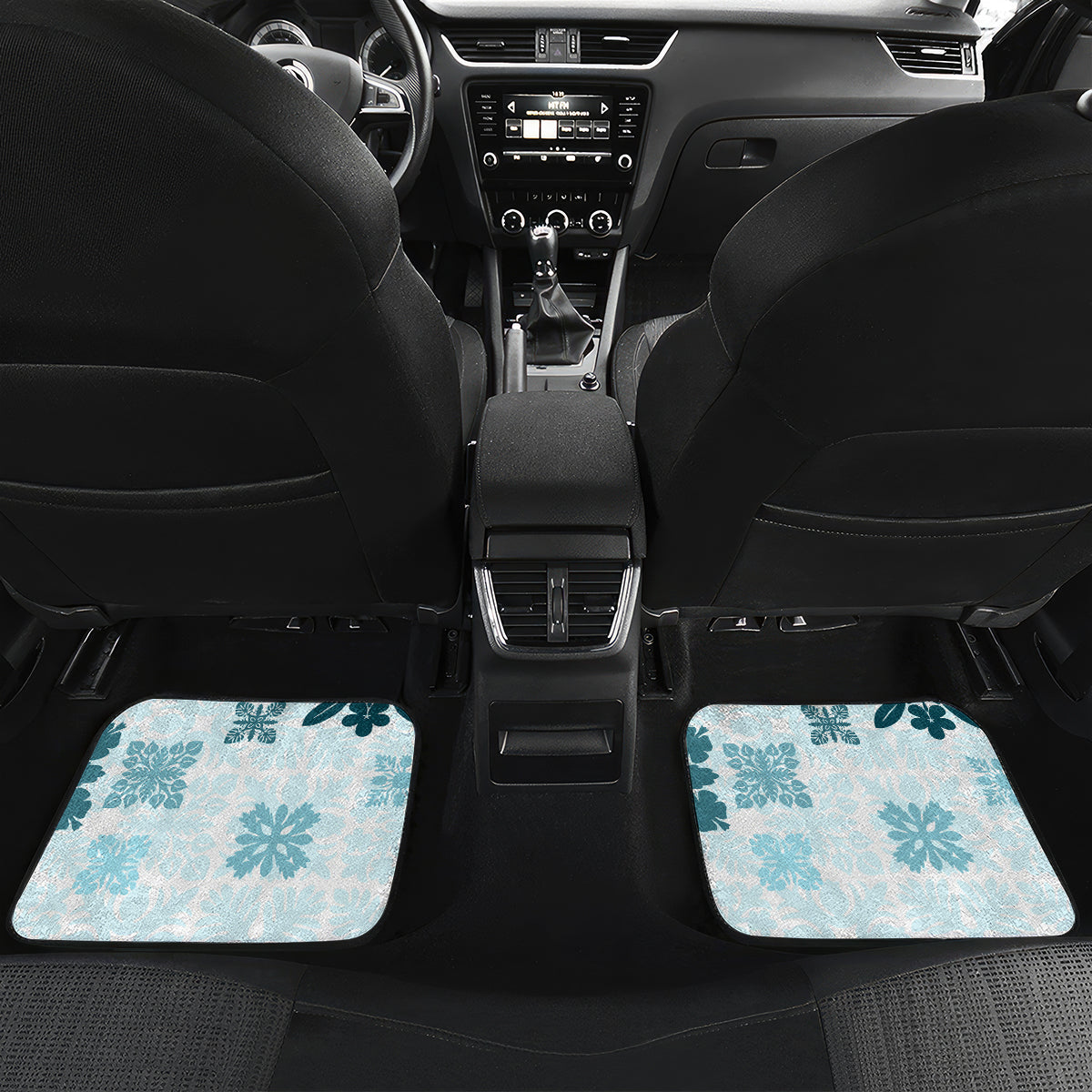 Vintage Hawaii Car Mats Hawaiian Quilt Kapa Mismatch Teal LT7 - Wonder Print Shop