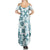 Vintage Hawaii Family Matching Summer Maxi Dress and Hawaiian Shirt Hawaiian Quilt Kapa Mismatch Teal - Wonder Print Shop