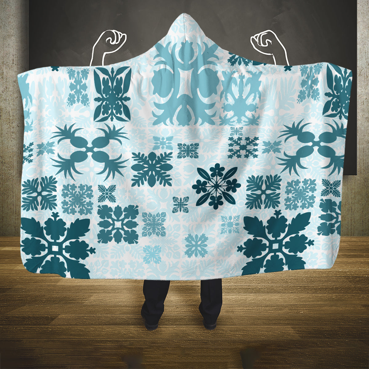 vintage-hawaii-hooded-blanket-hawaiian-quilt-kapa-mismatch-teal