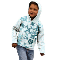 Vintage Hawaii Kid Hoodie Hawaiian Quilt Kapa Mismatch Teal - Wonder Print Shop