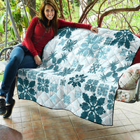 Vintage Hawaii Quilt Hawaiian Quilt Kapa Mismatch Teal - Wonder Print Shop