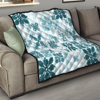 Vintage Hawaii Quilt Hawaiian Quilt Kapa Mismatch Teal - Wonder Print Shop