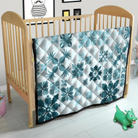 Vintage Hawaii Quilt Hawaiian Quilt Kapa Mismatch Teal - Wonder Print Shop