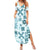 Vintage Hawaii Summer Maxi Dress Hawaiian Quilt Kapa Mismatch Teal - Wonder Print Shop