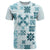Vintage Hawaii T Shirt Hawaiian Quilt Kapa Mismatch Teal - Wonder Print Shop