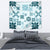 Vintage Hawaii Tapestry Hawaiian Quilt Kapa Mismatch Teal - Wonder Print Shop