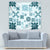Vintage Hawaii Tapestry Hawaiian Quilt Kapa Mismatch Teal - Wonder Print Shop