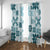 Vintage Hawaii Window Curtain Hawaiian Quilt Kapa Mismatch Teal - Wonder Print Shop