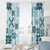 Vintage Hawaii Window Curtain Hawaiian Quilt Kapa Mismatch Teal - Wonder Print Shop