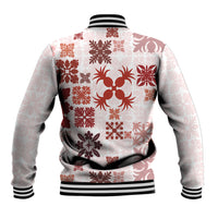 Vintage Hawaii Baseball Jacket Hawaiian Quilt Kapa Mismatch Red LT7 - Wonder Print Shop