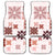 Vintage Hawaii Car Mats Hawaiian Quilt Kapa Mismatch Red LT7 - Wonder Print Shop