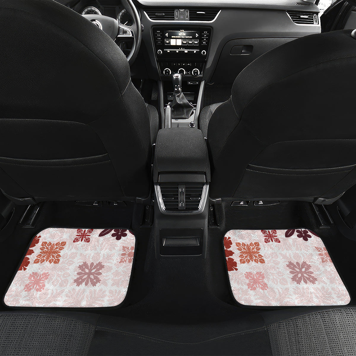 Vintage Hawaii Car Mats Hawaiian Quilt Kapa Mismatch Red LT7 - Wonder Print Shop