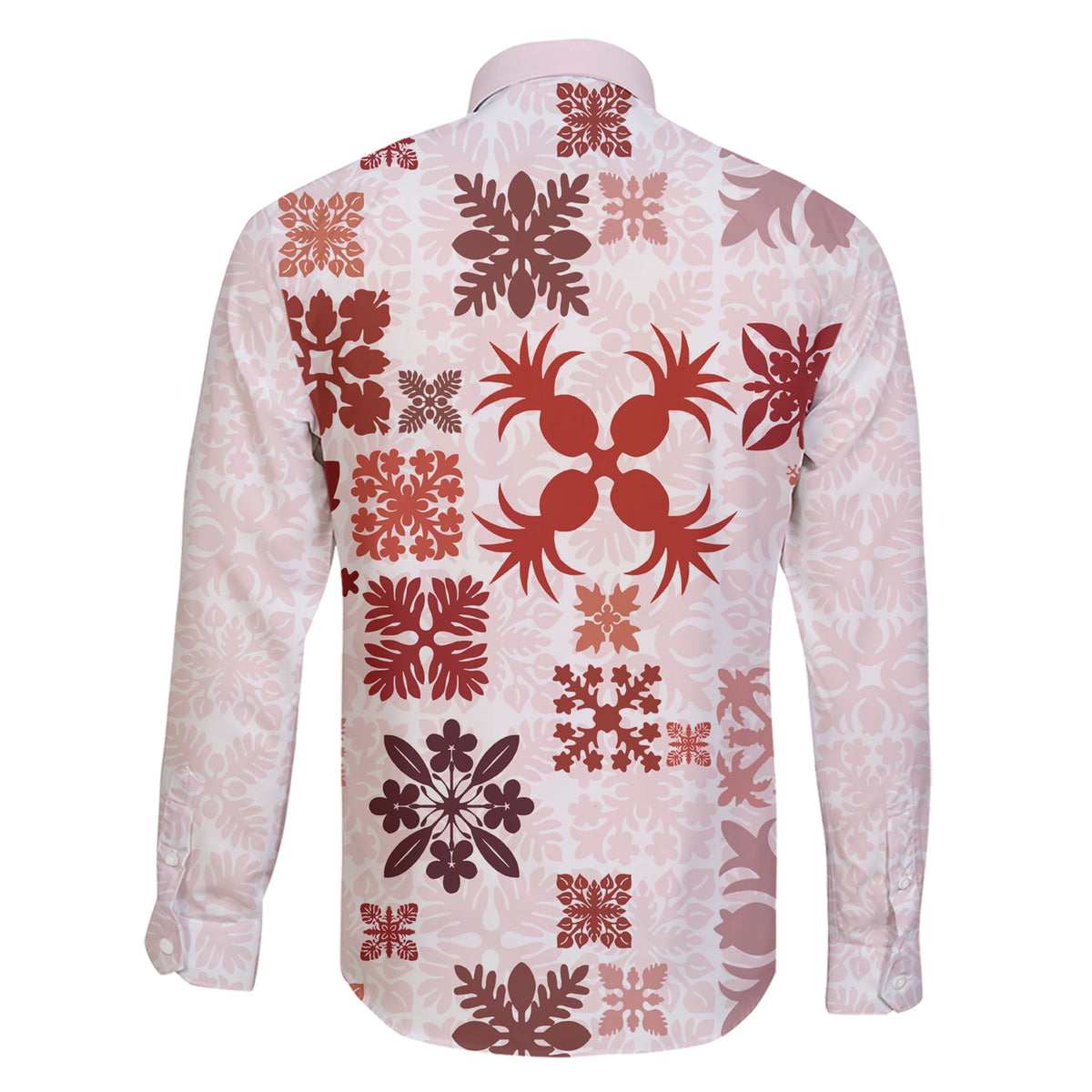 Vintage Hawaii Family Matching Short Sleeve Bodycon Dress and Hawaiian Shirt Hawaiian Quilt Kapa Mismatch Red - Wonder Print Shop