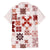 Vintage Hawaii Family Matching Summer Maxi Dress and Hawaiian Shirt Hawaiian Quilt Kapa Mismatch Red - Wonder Print Shop