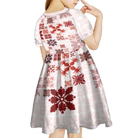 Vintage Hawaii Kid Short Sleeve Dress Hawaiian Quilt Kapa Mismatch Red - Wonder Print Shop