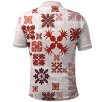 Vintage Hawaii Polo Shirt Hawaiian Quilt Kapa Mismatch Red - Wonder Print Shop