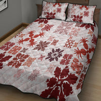 Vintage Hawaii Quilt Bed Set Hawaiian Quilt Kapa Mismatch Red - Wonder Print Shop