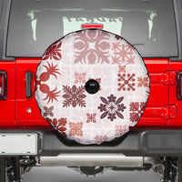 Vintage Hawaii Spare Tire Cover Hawaiian Quilt Kapa Mismatch Red - Wonder Print Shop