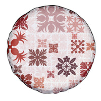 Vintage Hawaii Spare Tire Cover Hawaiian Quilt Kapa Mismatch Red - Wonder Print Shop